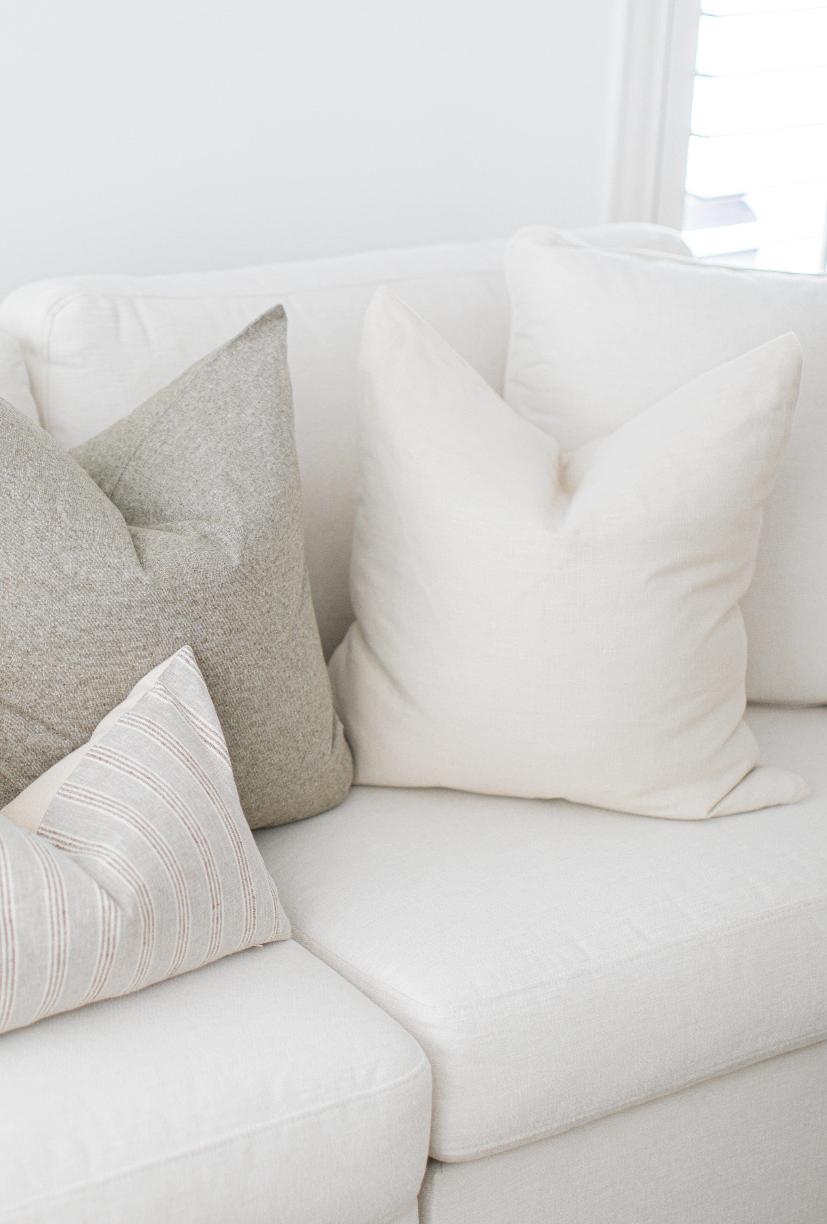 Oatmeal Linen Pillow Cover - Main Image