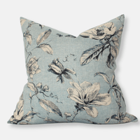 Brooklyn light blue floral pillow cover