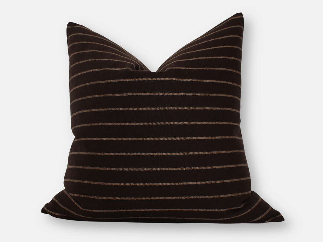 brown stripe pillow