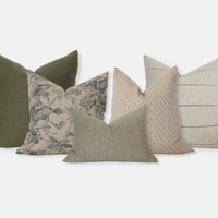 sofa pillow combination earthy tones