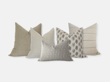 neutral cream sofa pillow set 5
