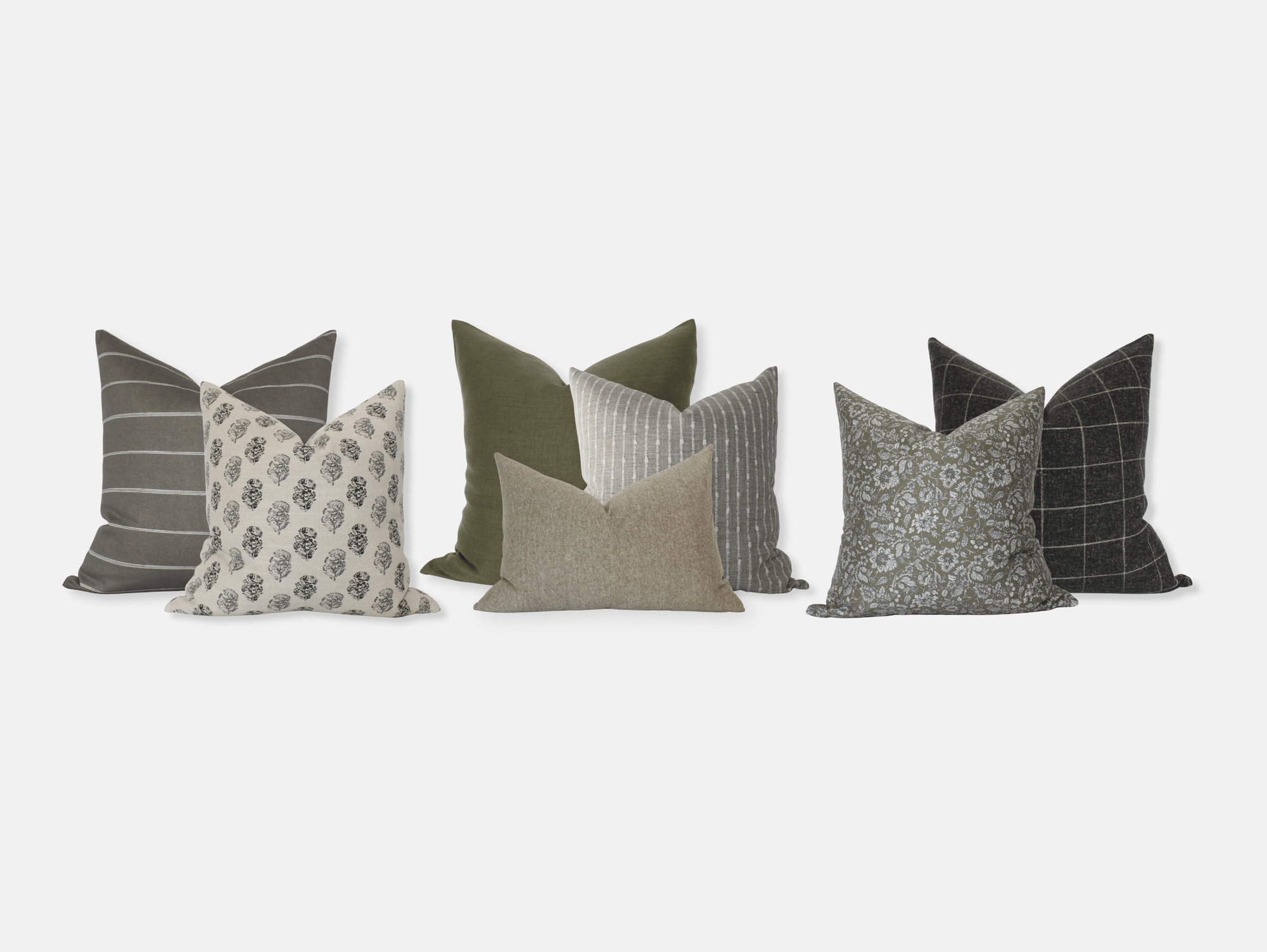olive green cream brown pillow set sectional