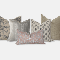 Sofa Pillow Set of 5 Throw Pillow Combinations Textileish