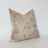 beige floral pillow sofa