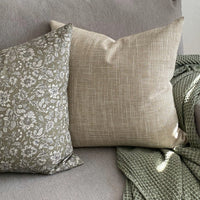beige solid pillow cover 