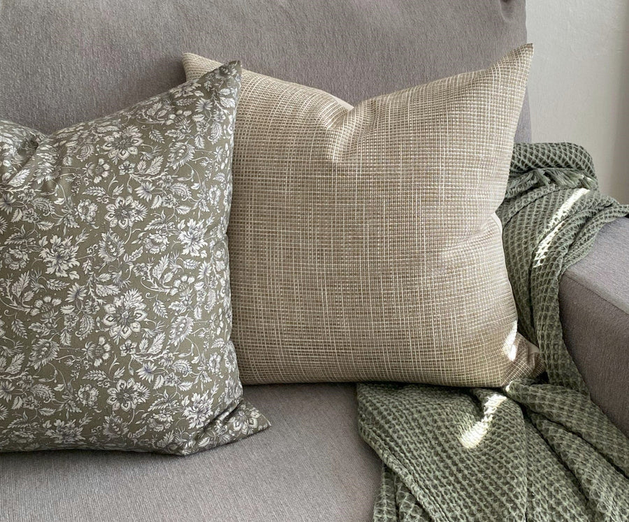 beige solid pillow cover 