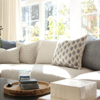 blue cream pillow set for sofa