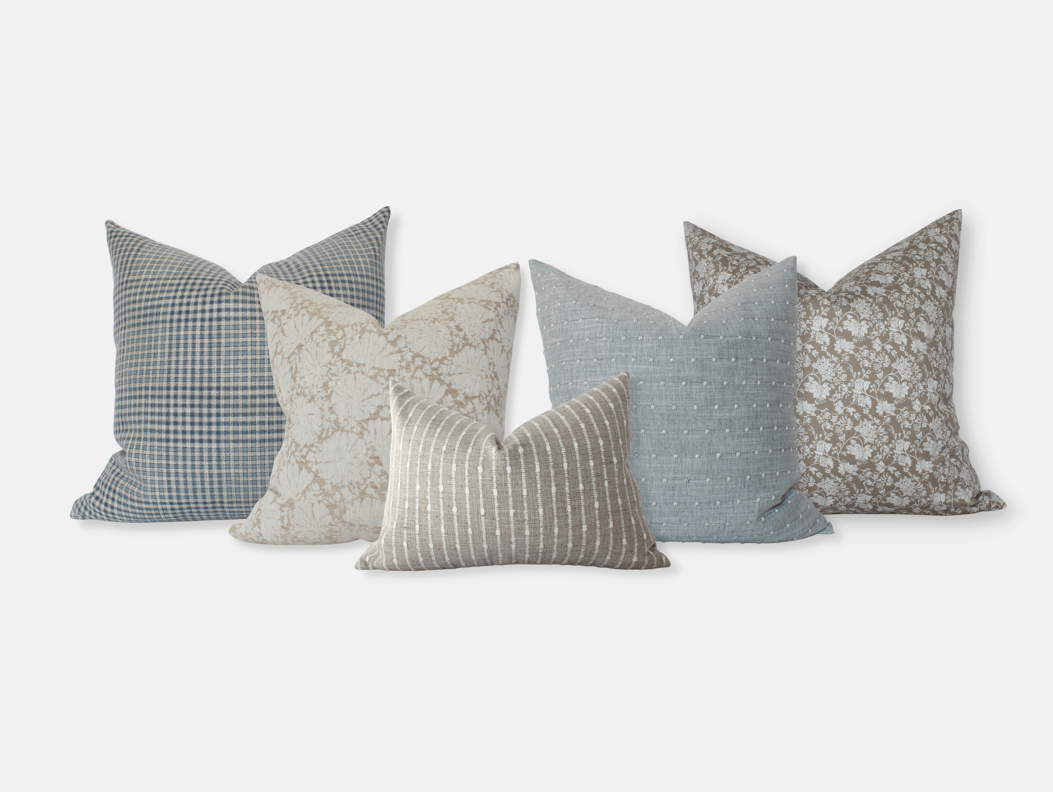 blue brown gray pillow soet