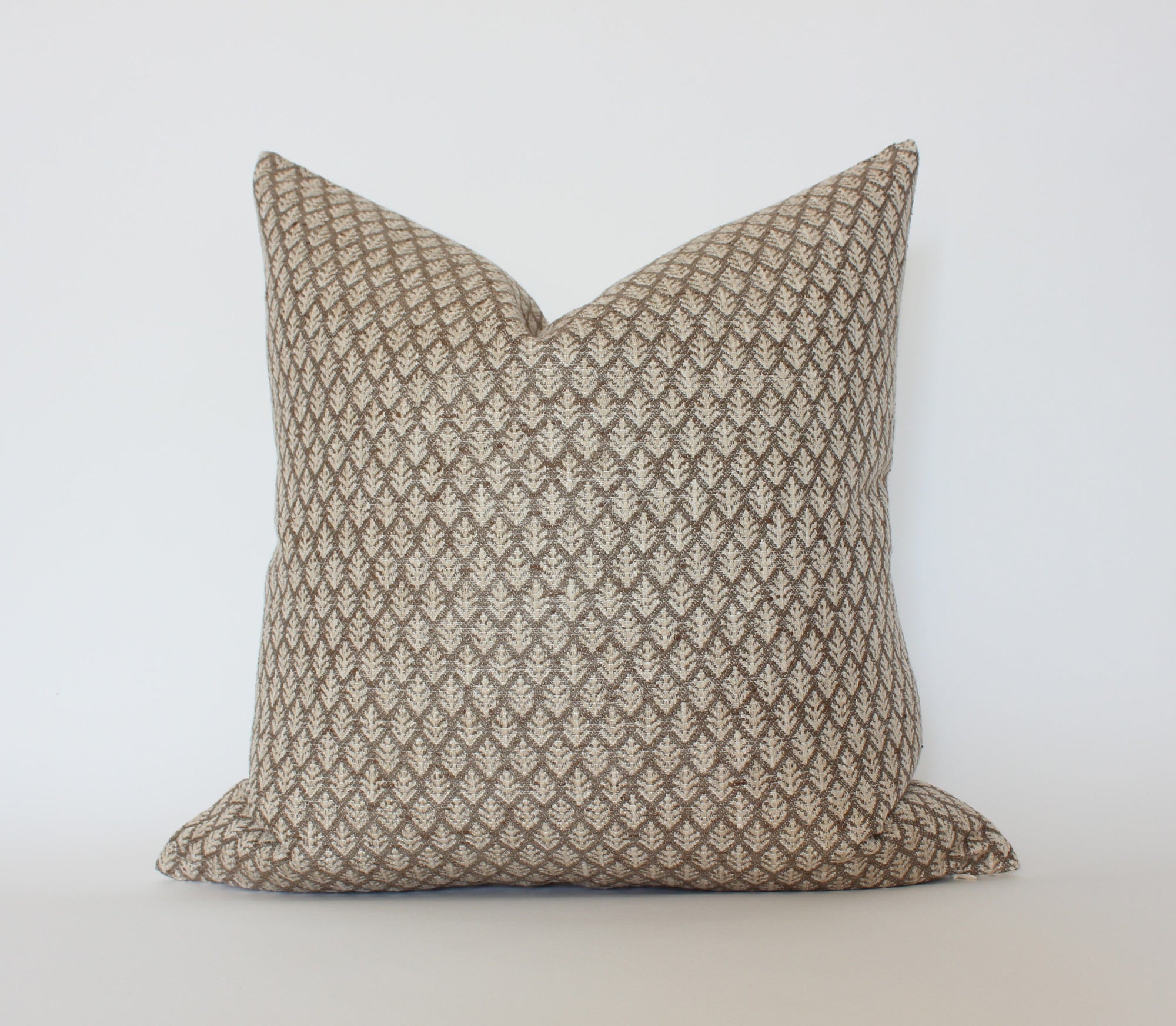 brown floral pillow cover