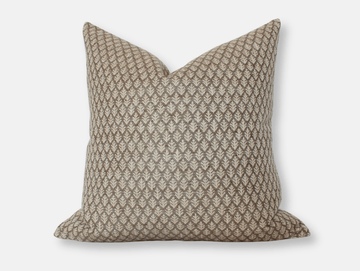 brown floral throw pillow
