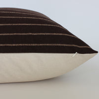 brown pillow with hidden zipper