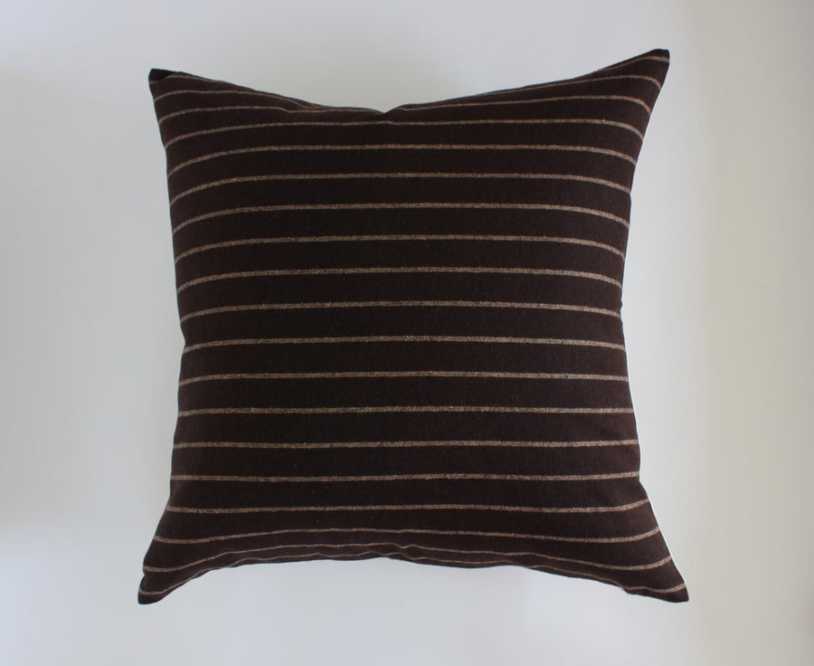 brown striped sofa pillow