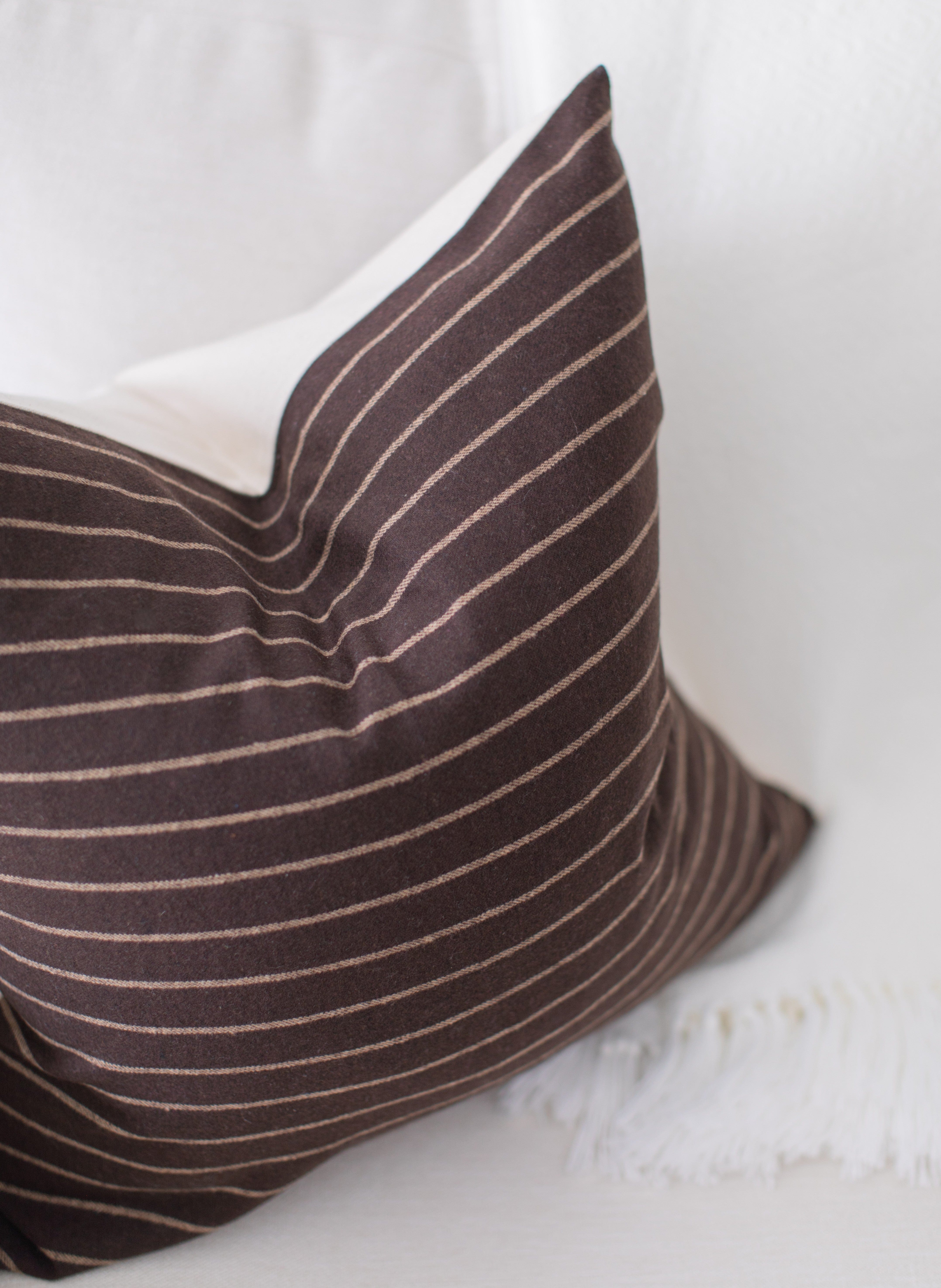 moody striped throw pillow