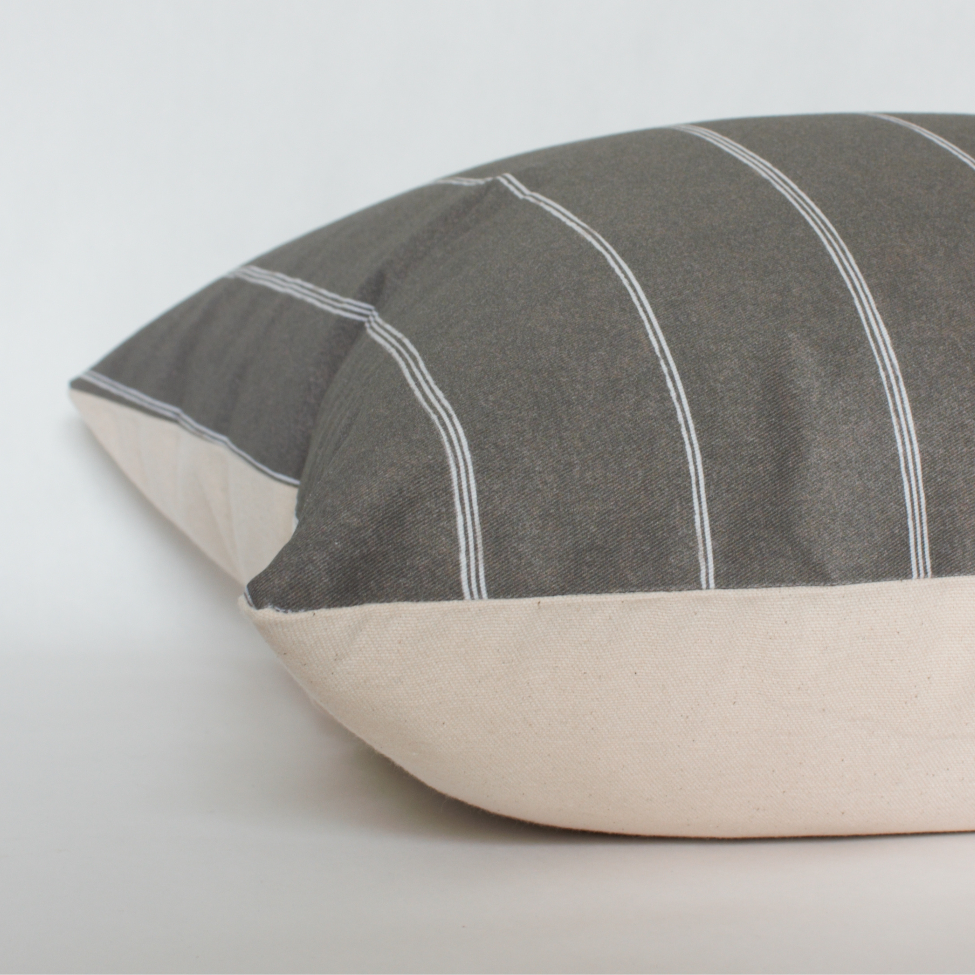 brown striped pillow