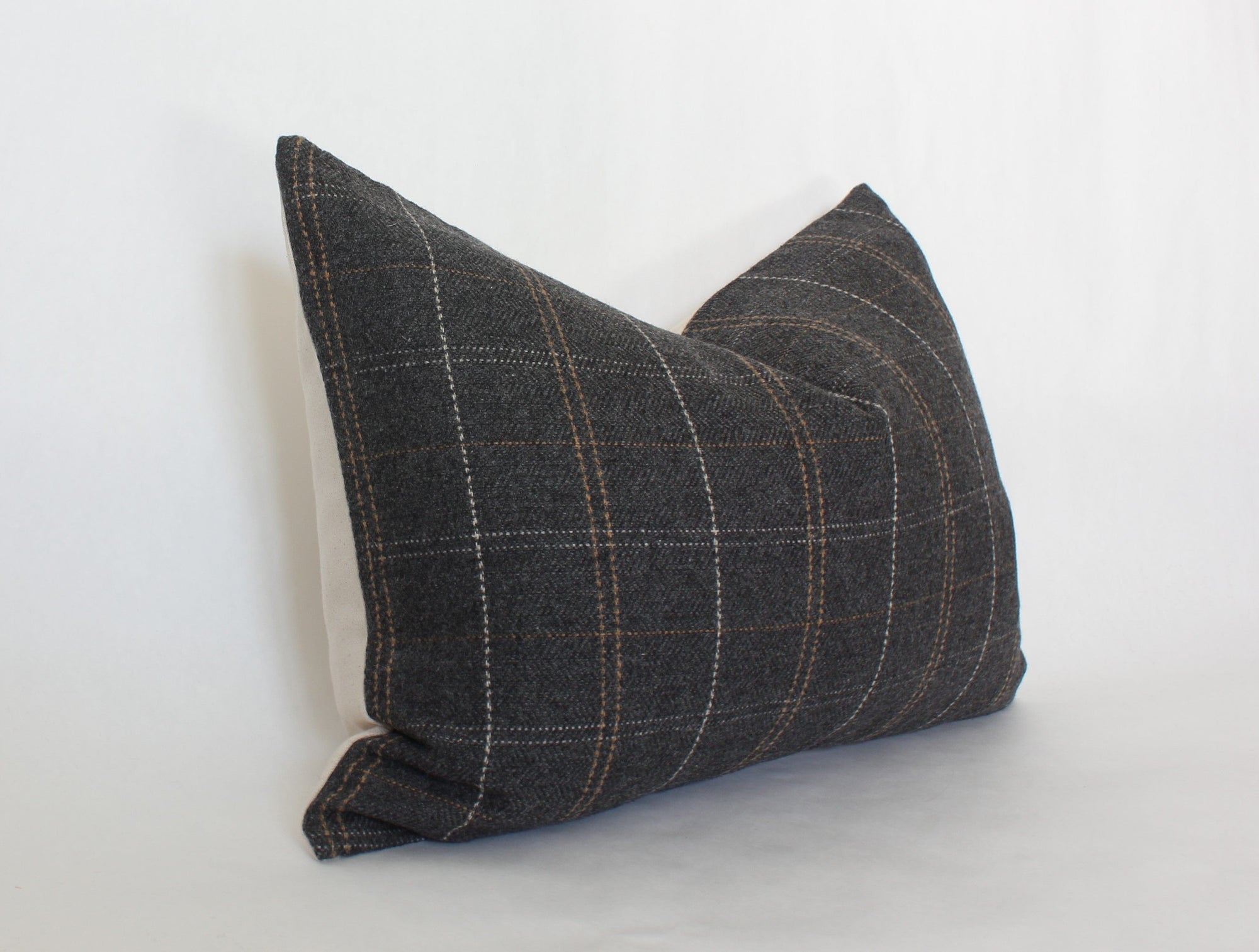 charcoal  lumbar pillow