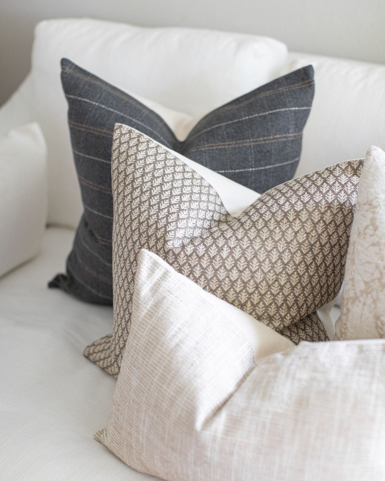couch neutral pillow set