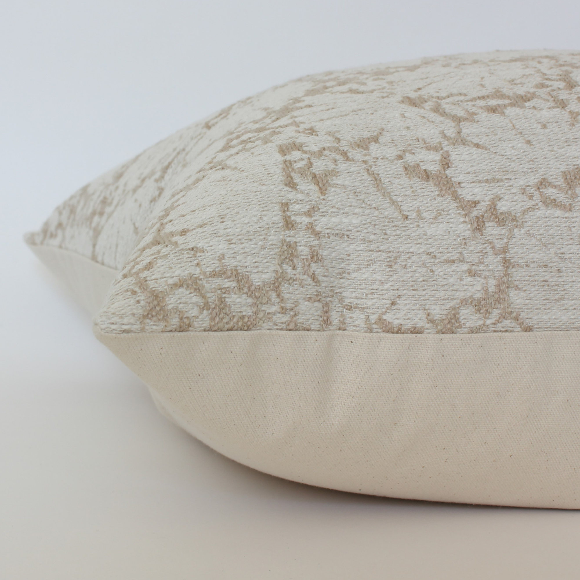 cream floral pillow cover 