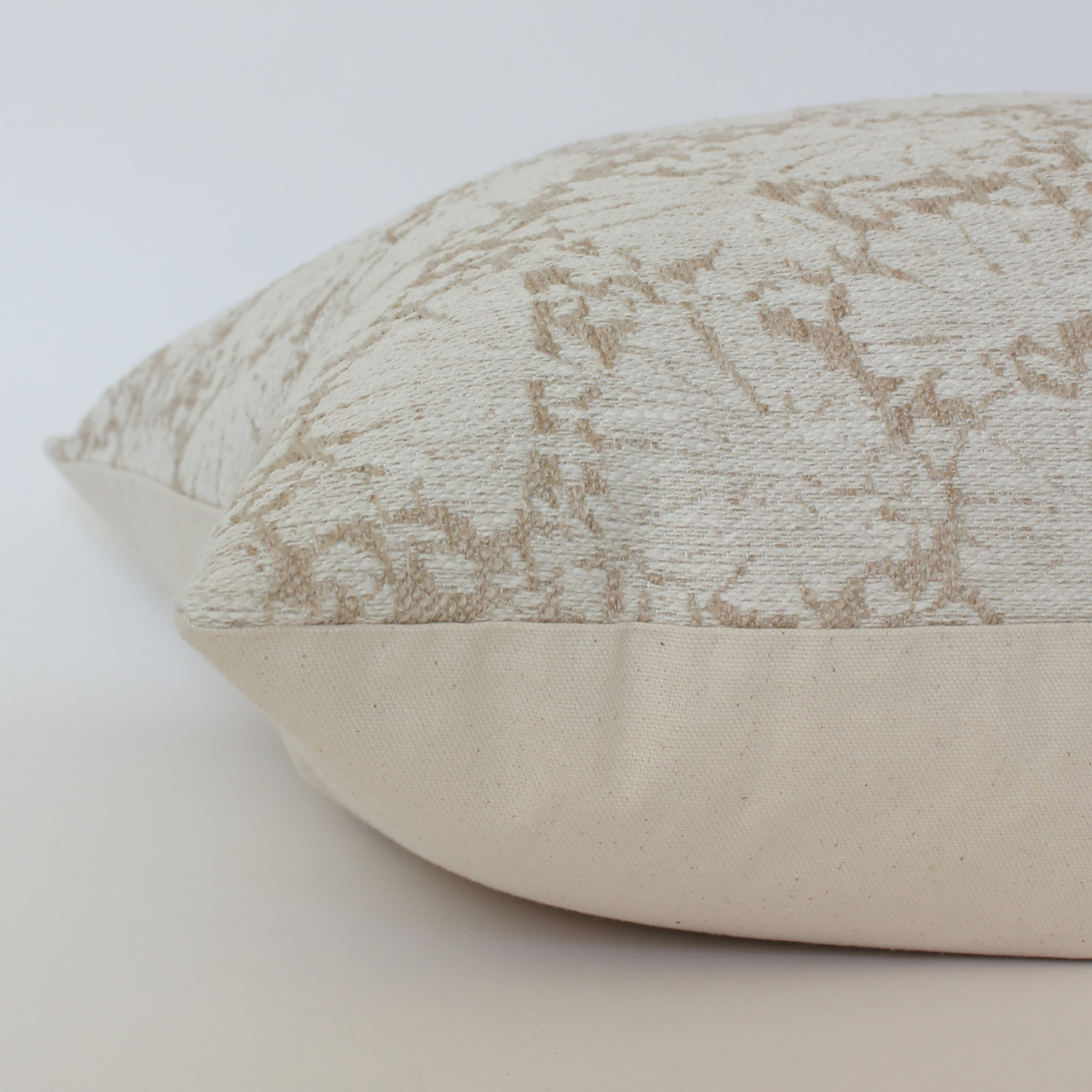 ivory floral throw pillow