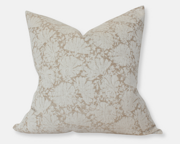 designer floral cream throw pillow