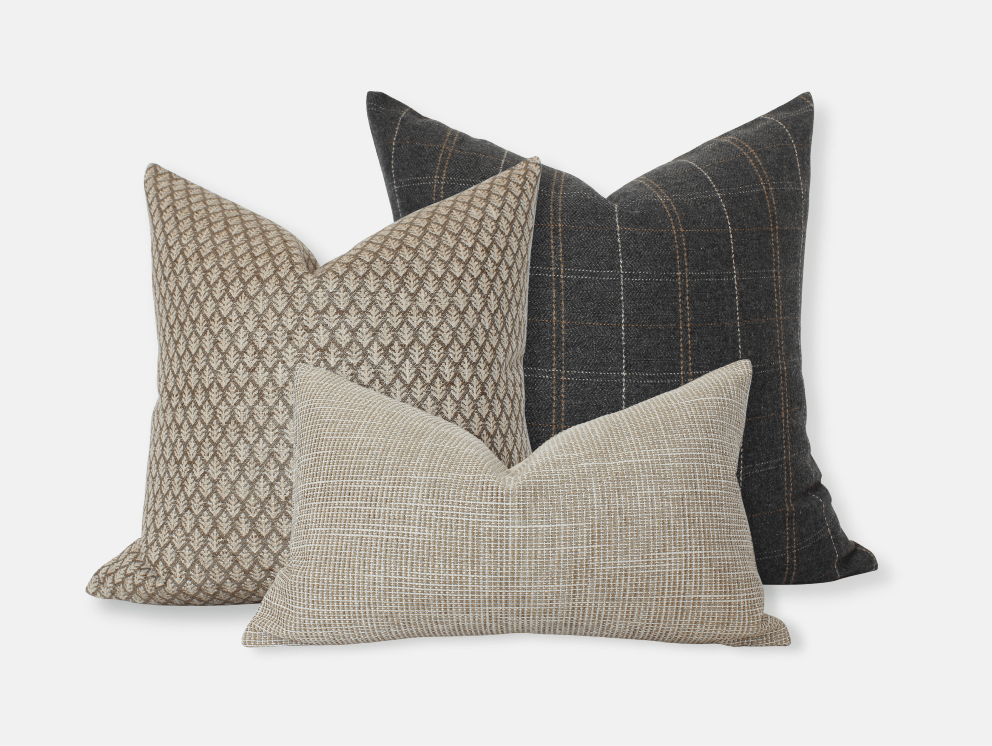 earthy sofa pillow set