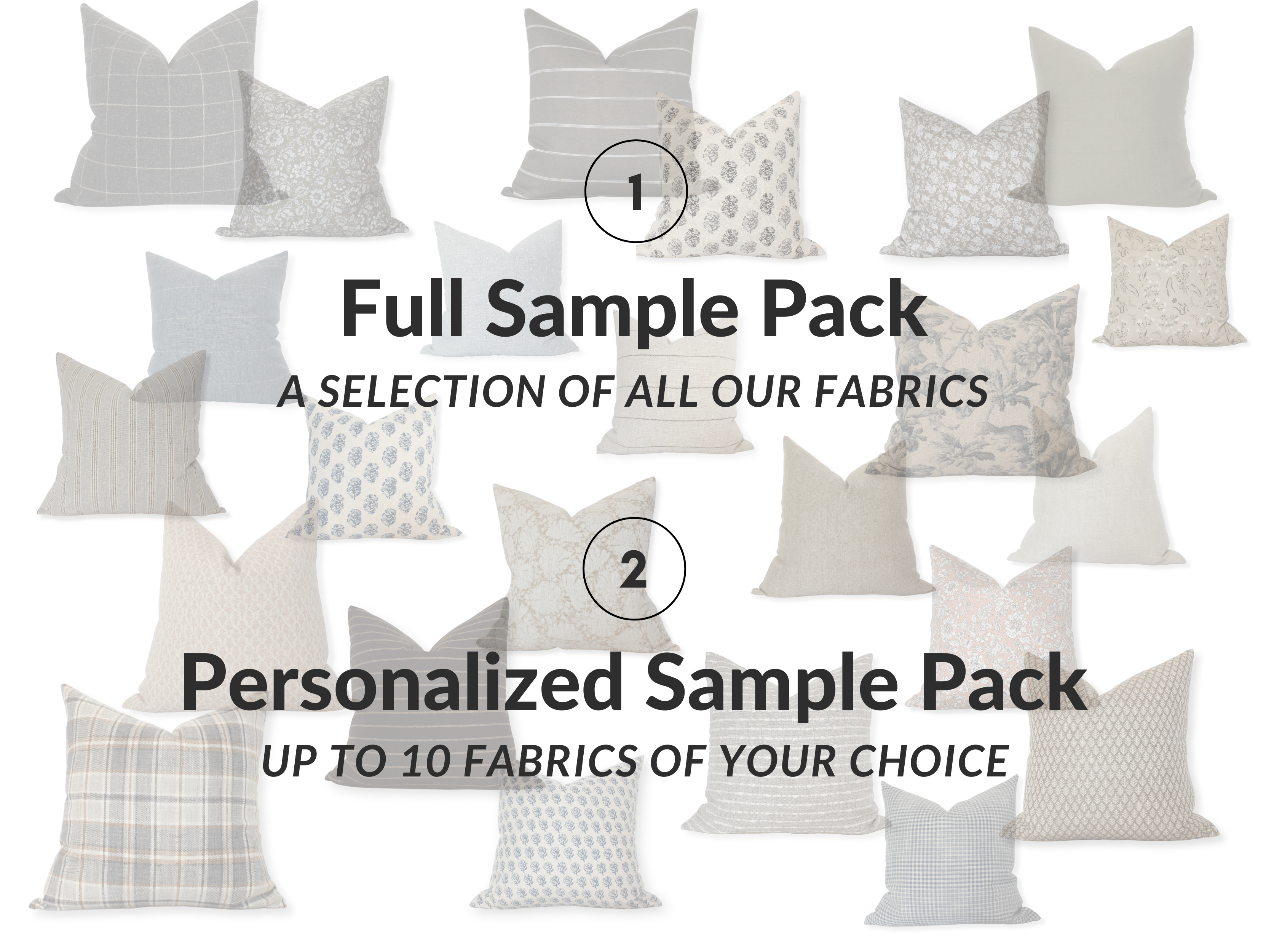 fabric samples for pillow covers