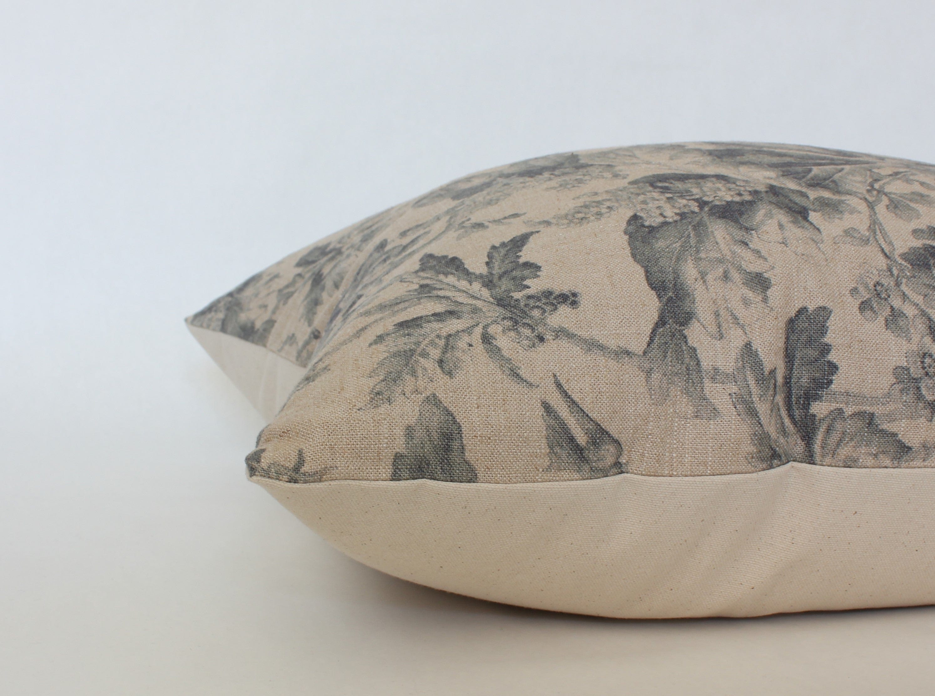 FLORAL BEIGE THROW PILLOW