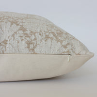 ivory floral throw pillow