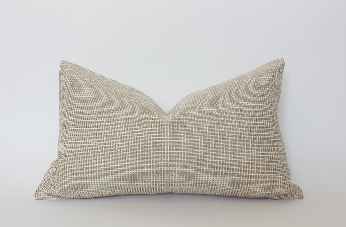 neutral beige lumbar pillow 