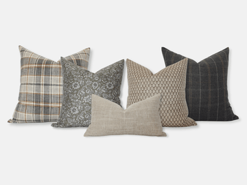 neutral brown pillow combo