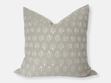 neutral floral pillow cover
