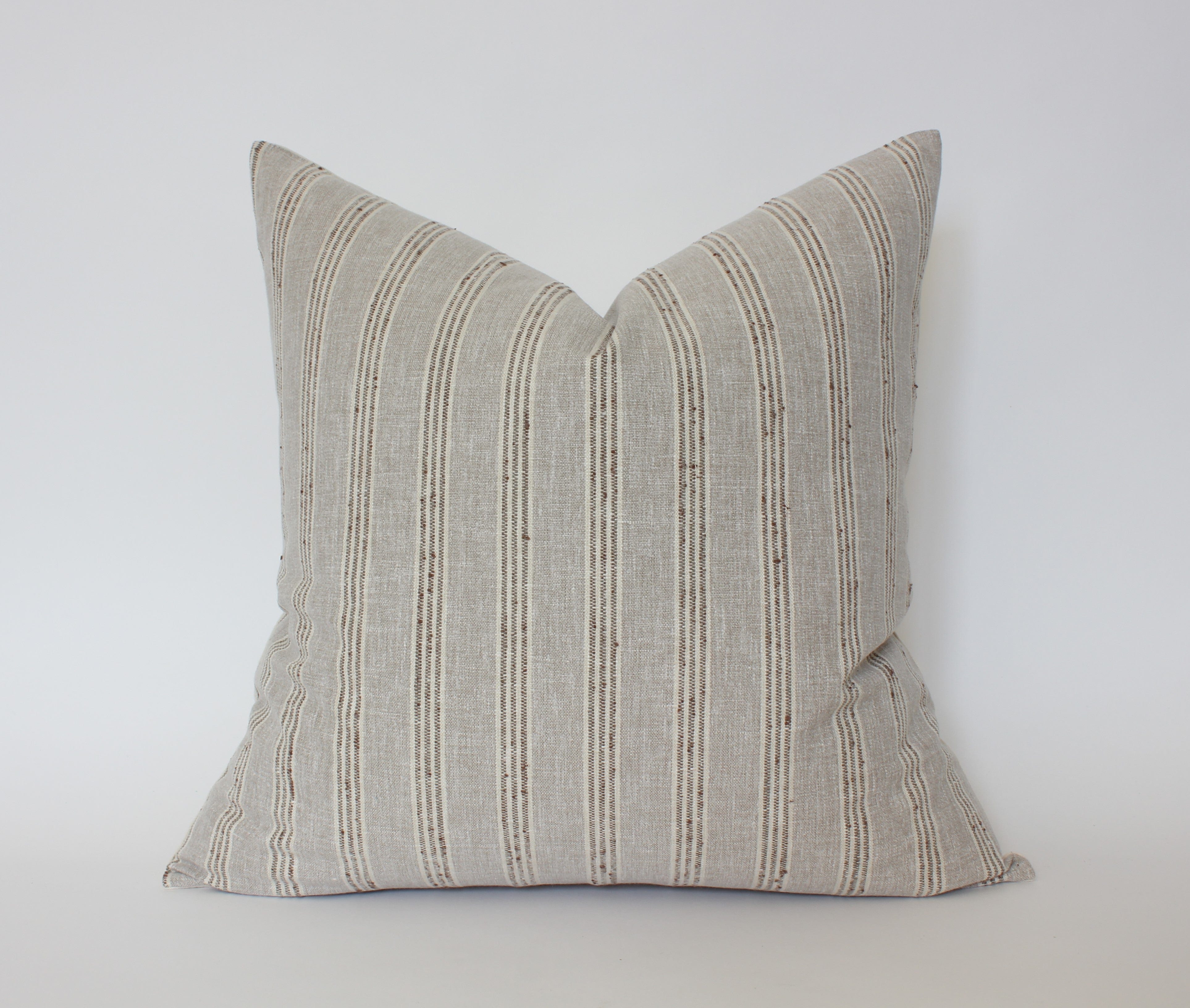 neutral stripe pillow cover