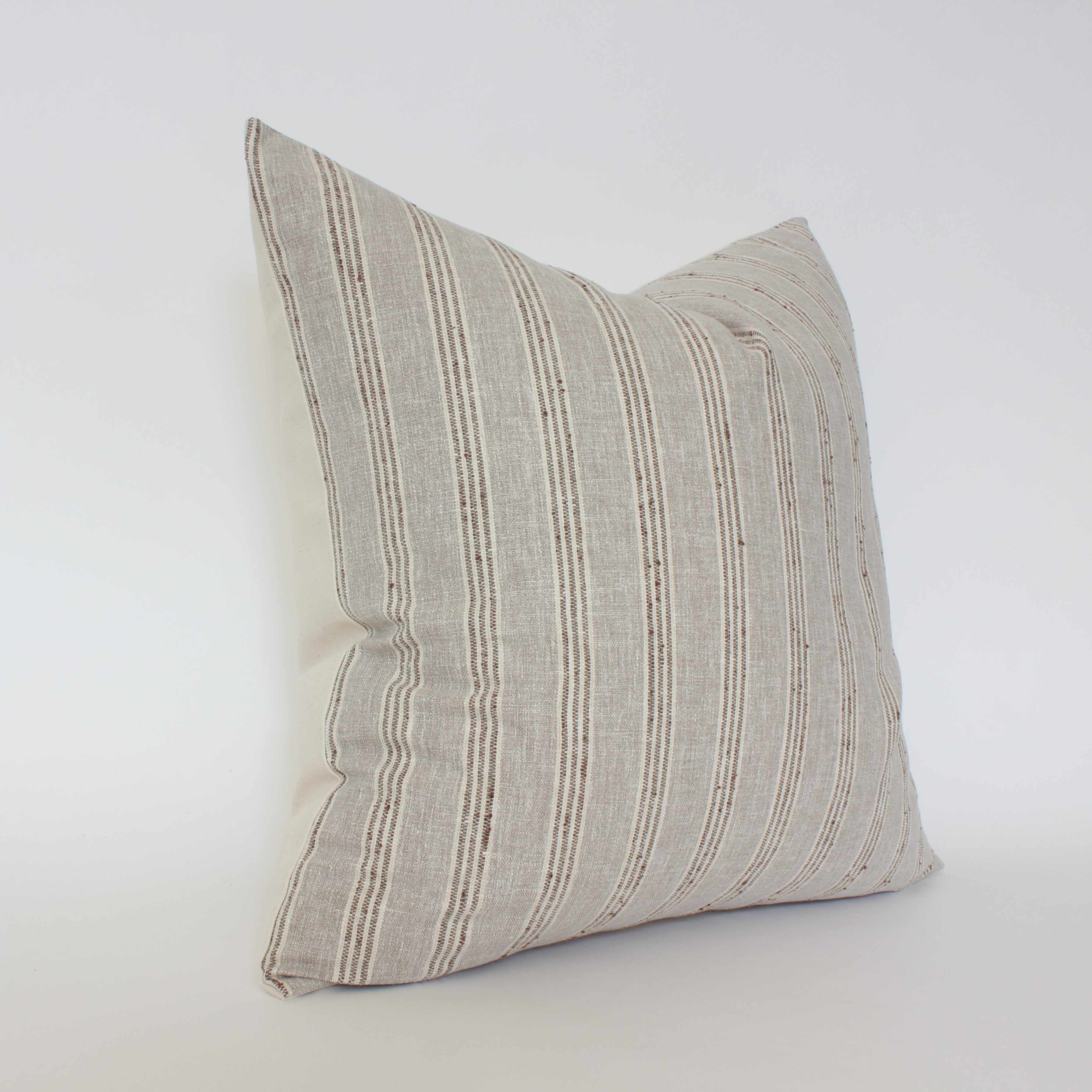neutral stripe throw pillow