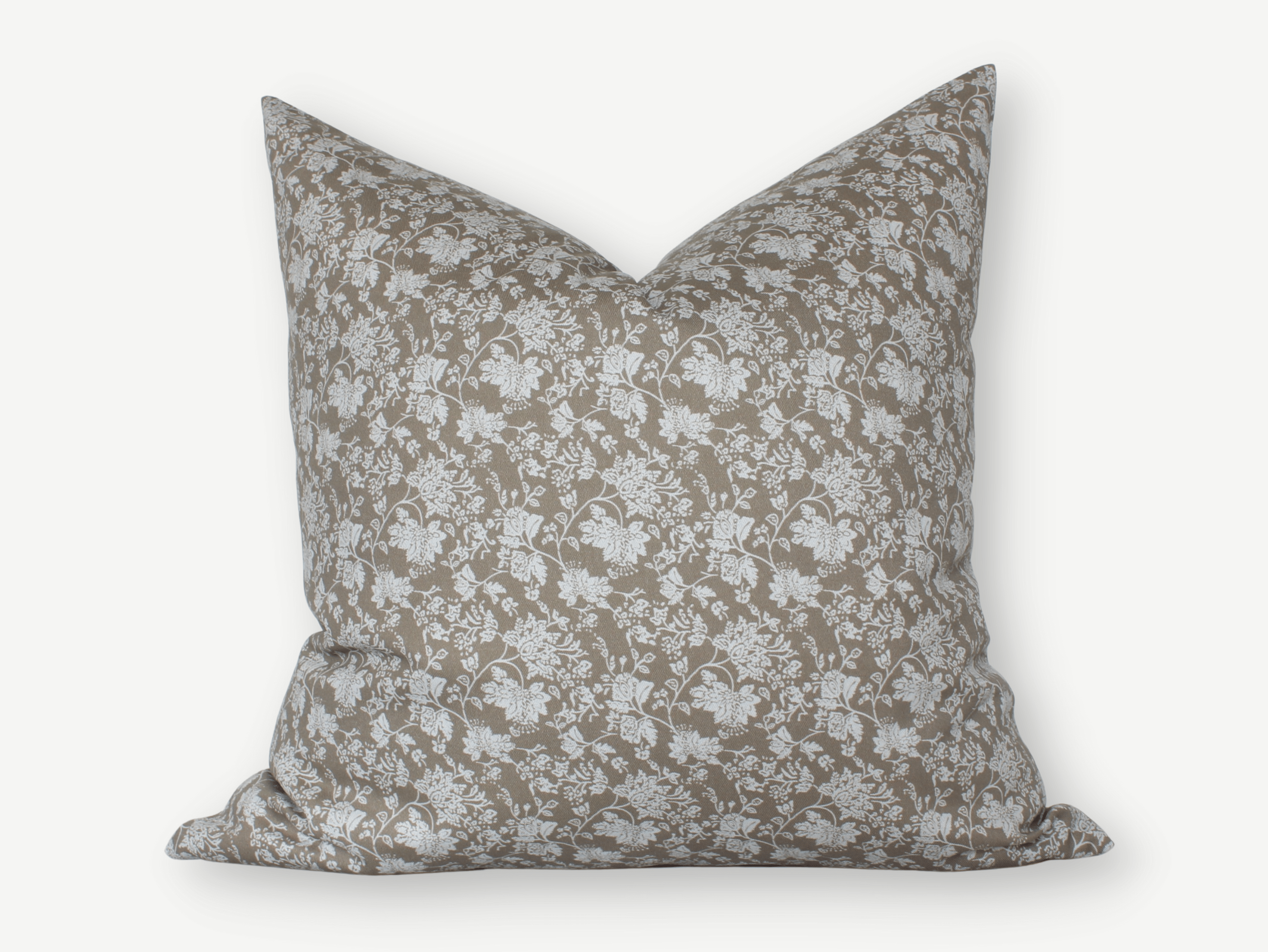 olive floral throw pillow