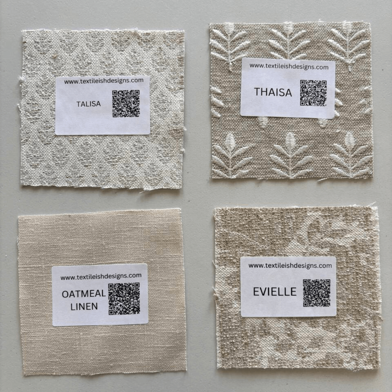 pillow fabric swatches