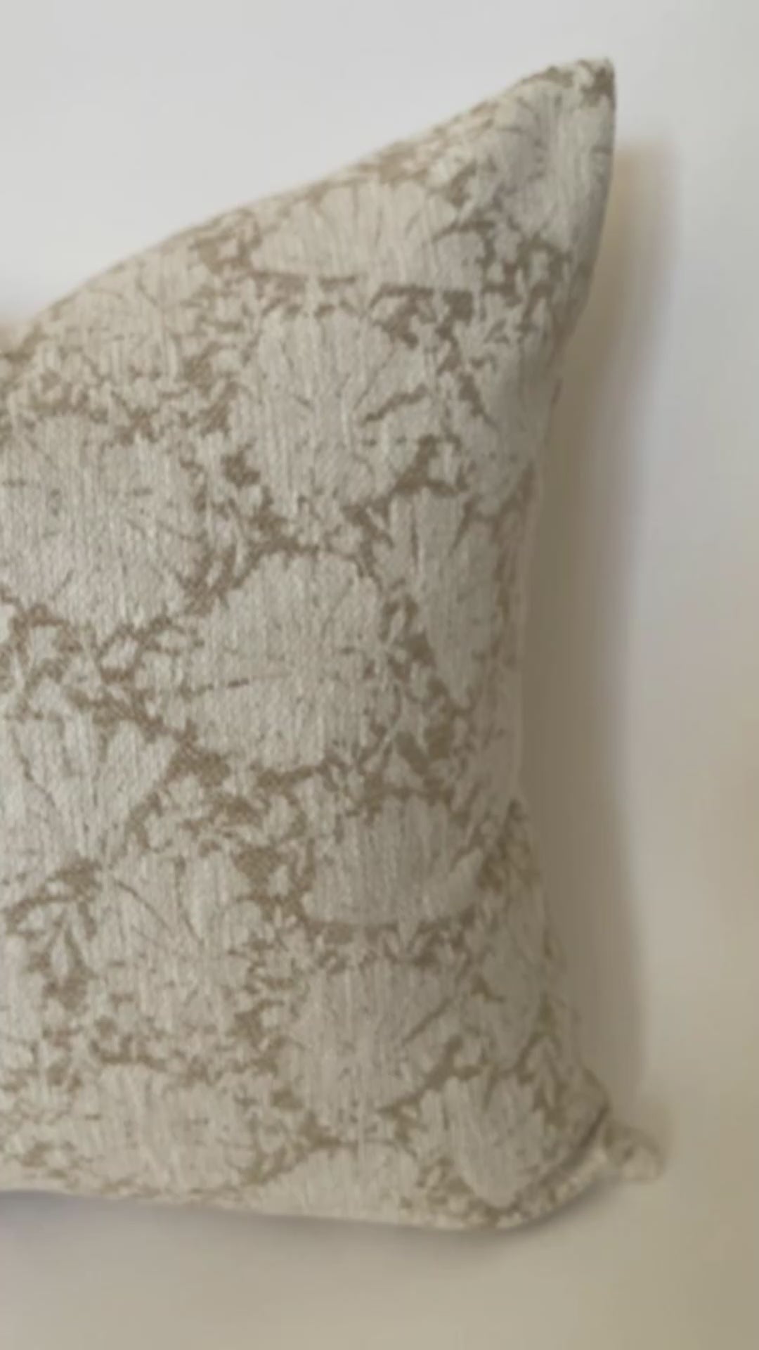 beige floral pillow cover 