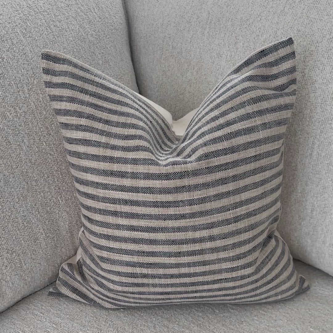 neutral blue throw pillow
