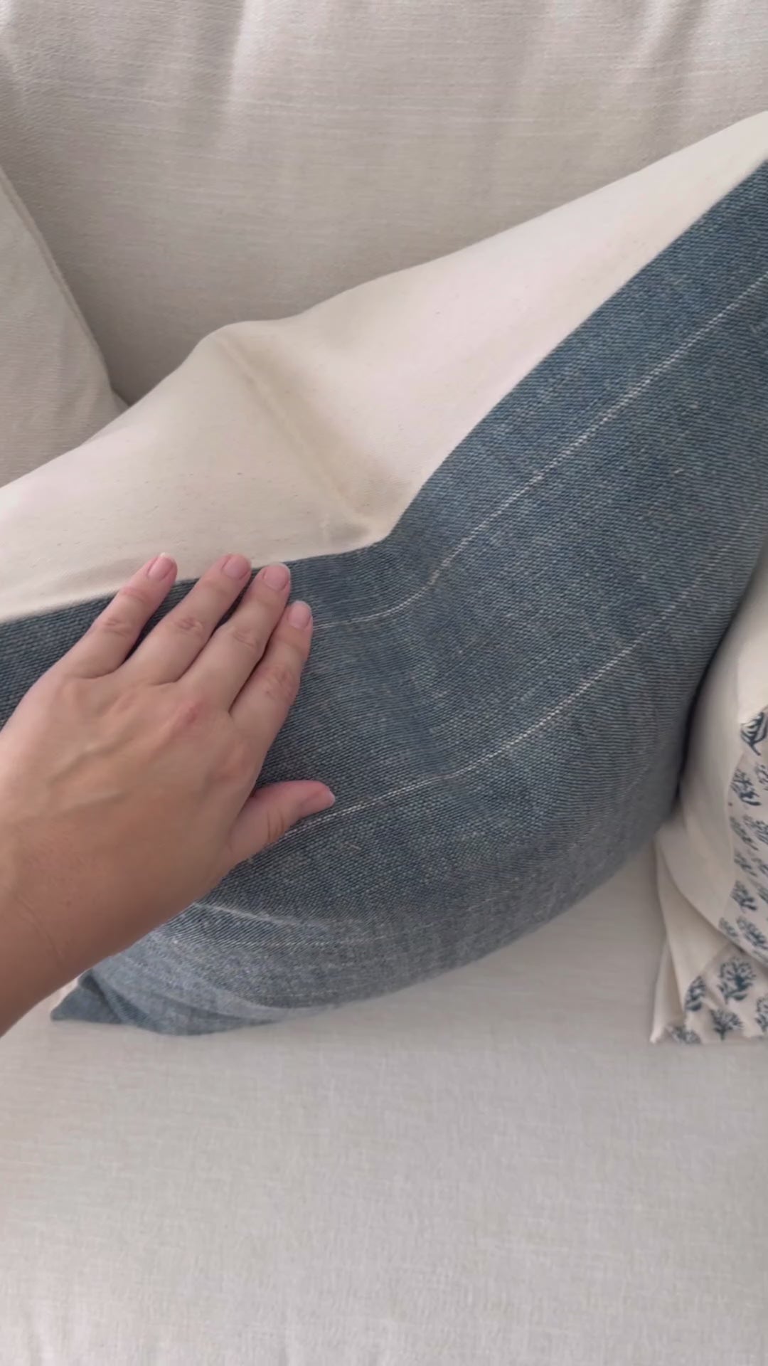 blue pillow set for sofa