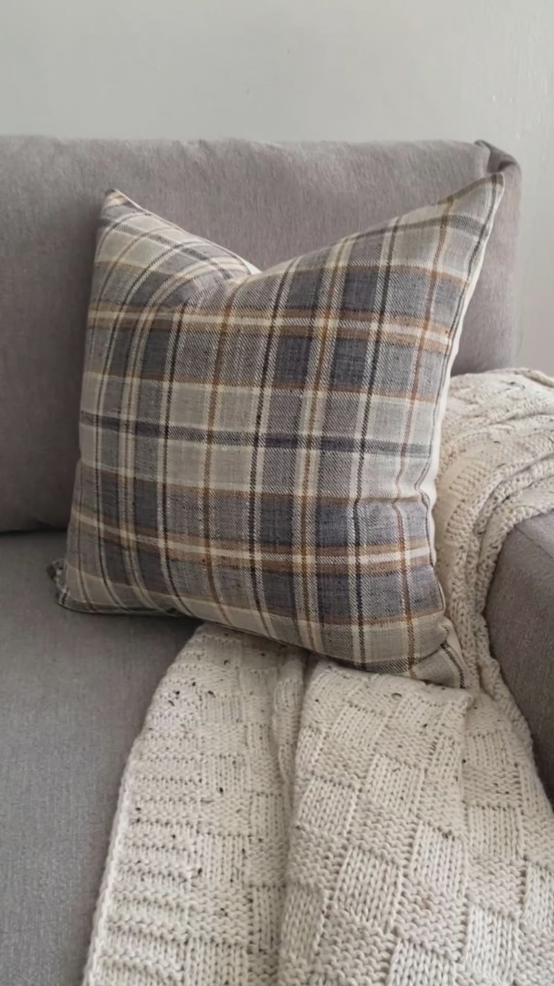 Brown and beige pillow cover