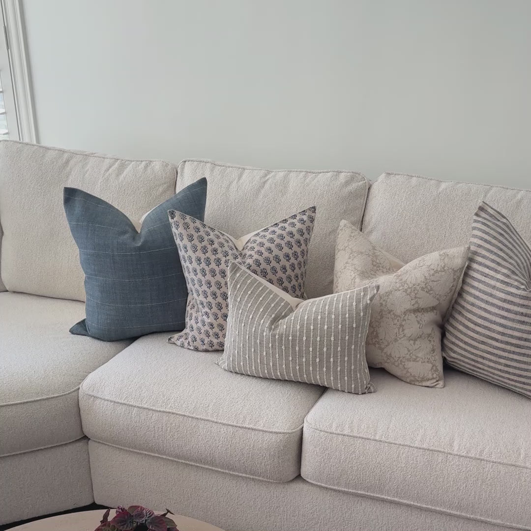 blue sofa pillow set