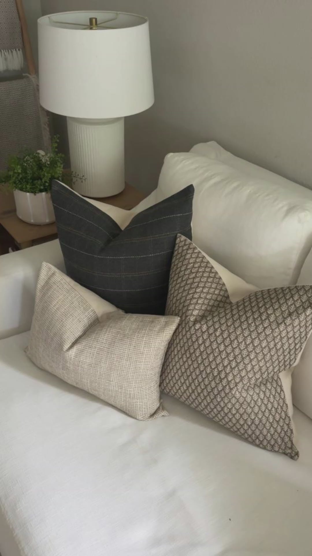 neutral pillow set