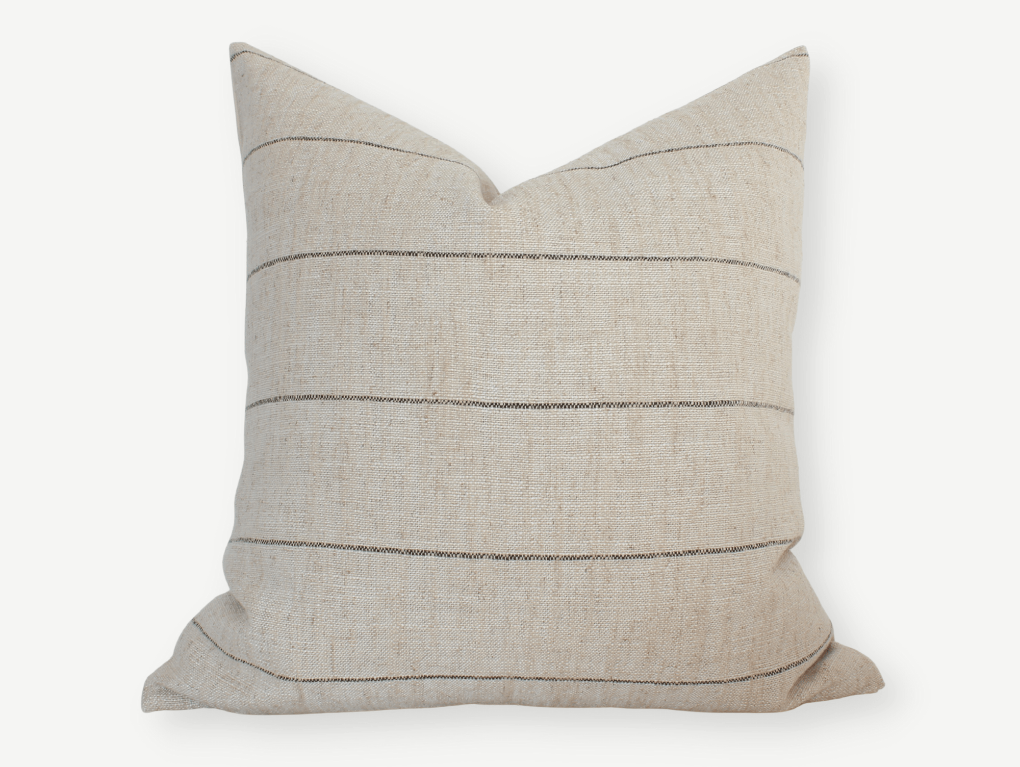 neutral striped pillow