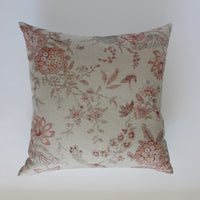 tan floral cushion cover 