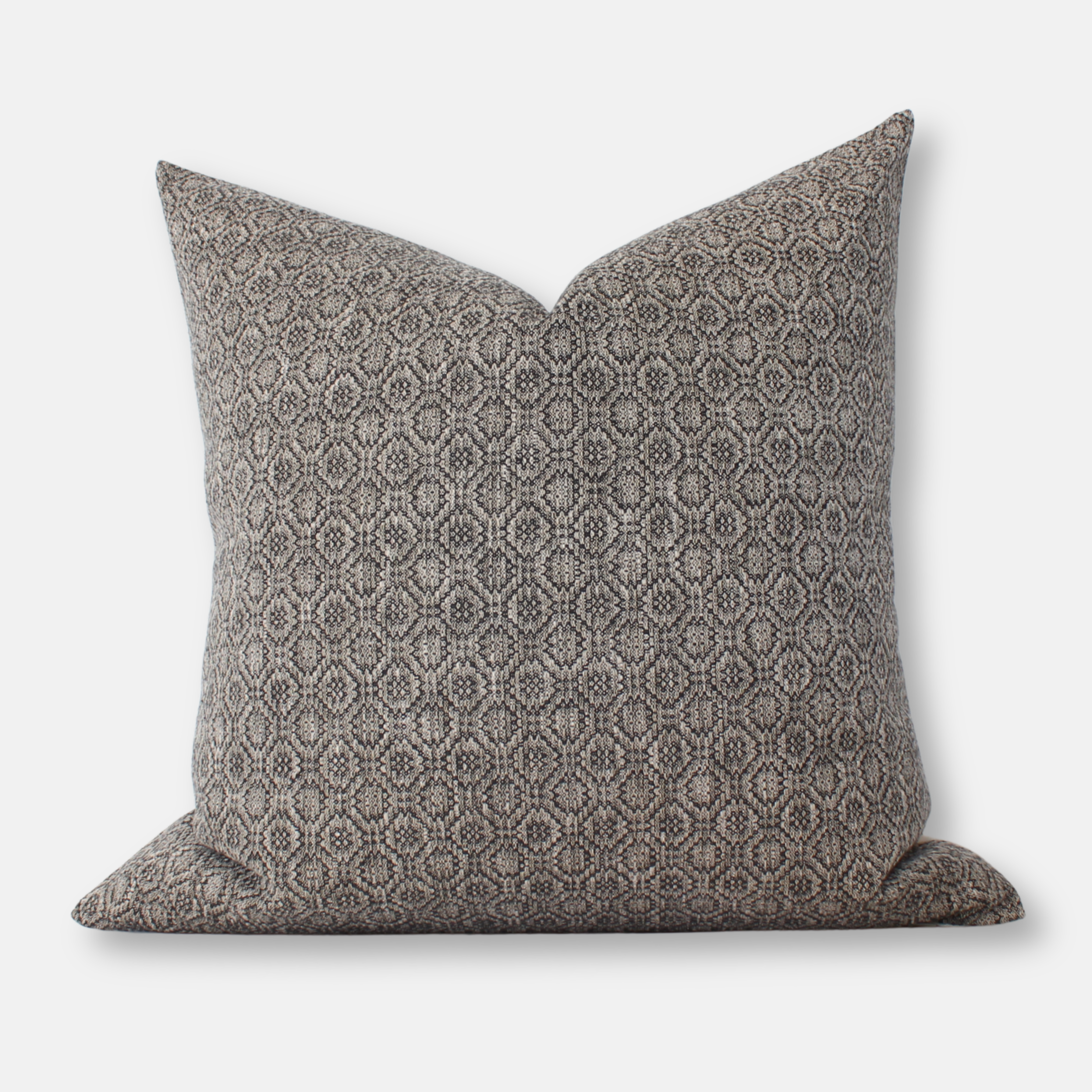 taupe gray geometric pillow cover