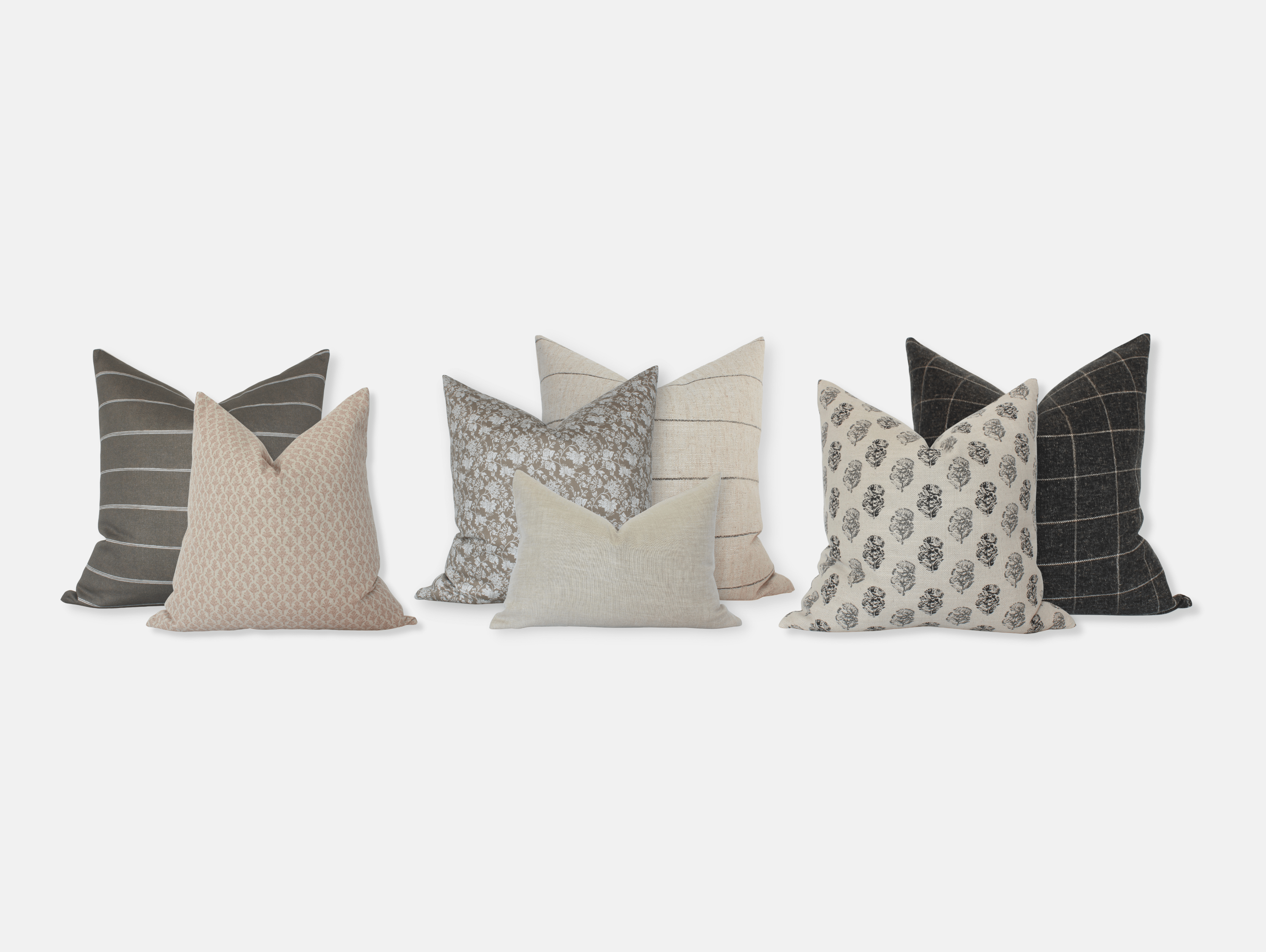 throw pillow combo sectional neutral blush