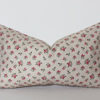 vintage floral lumbar pillow
