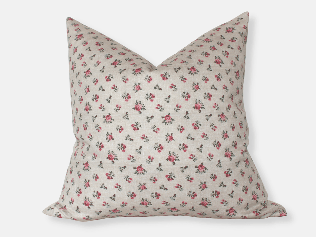 vintage neutral floral pillow shopify