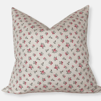 vintage neutral floral pillow