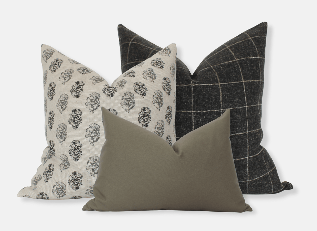 Gray and sales cream throw pillows