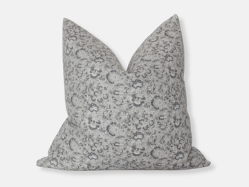 greige floral pillow cover