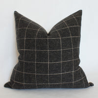black plaid pillow cover for sofa
